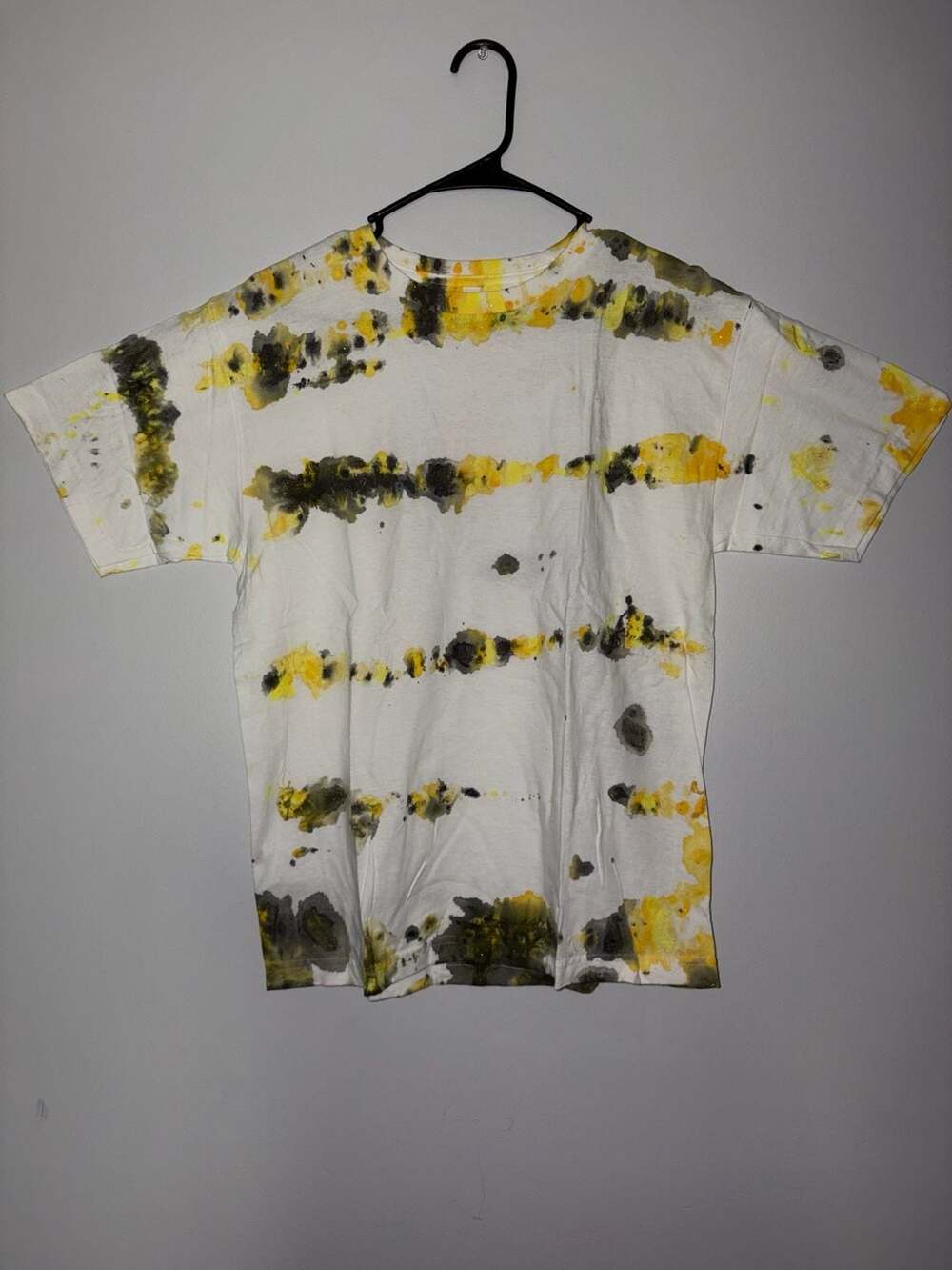 Alstyle Premium Youth XL Tie Dye T-Shirt Yellow Black